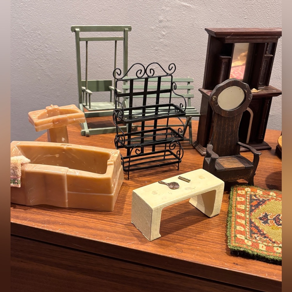 Vintage Dollhouse Furniture Set - Picture 3 of 6